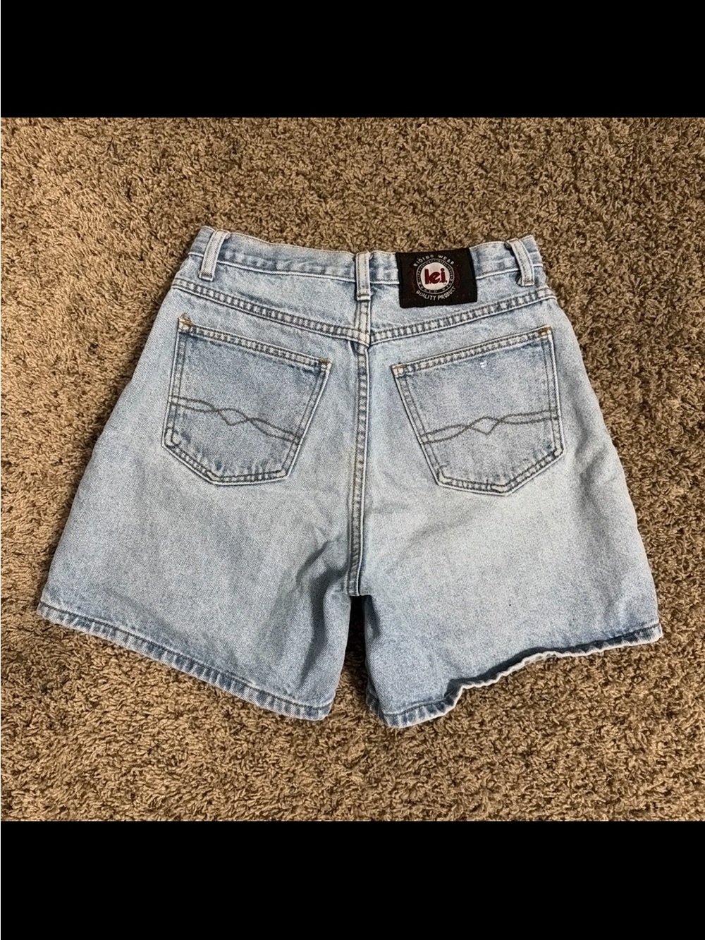 Vintage lei Light Blue Mom Shorts